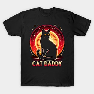 Cat Daddy Vintage Eighties Style Cat Retro Distressed T-Shirt